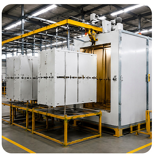 Powder coating plant