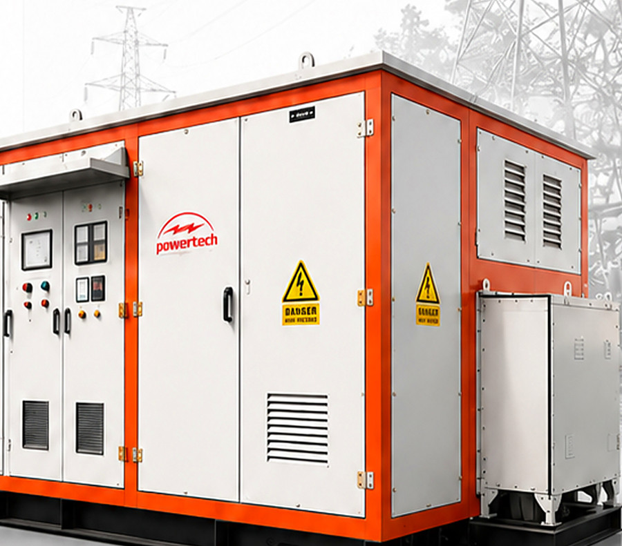 Compact substation installed on site